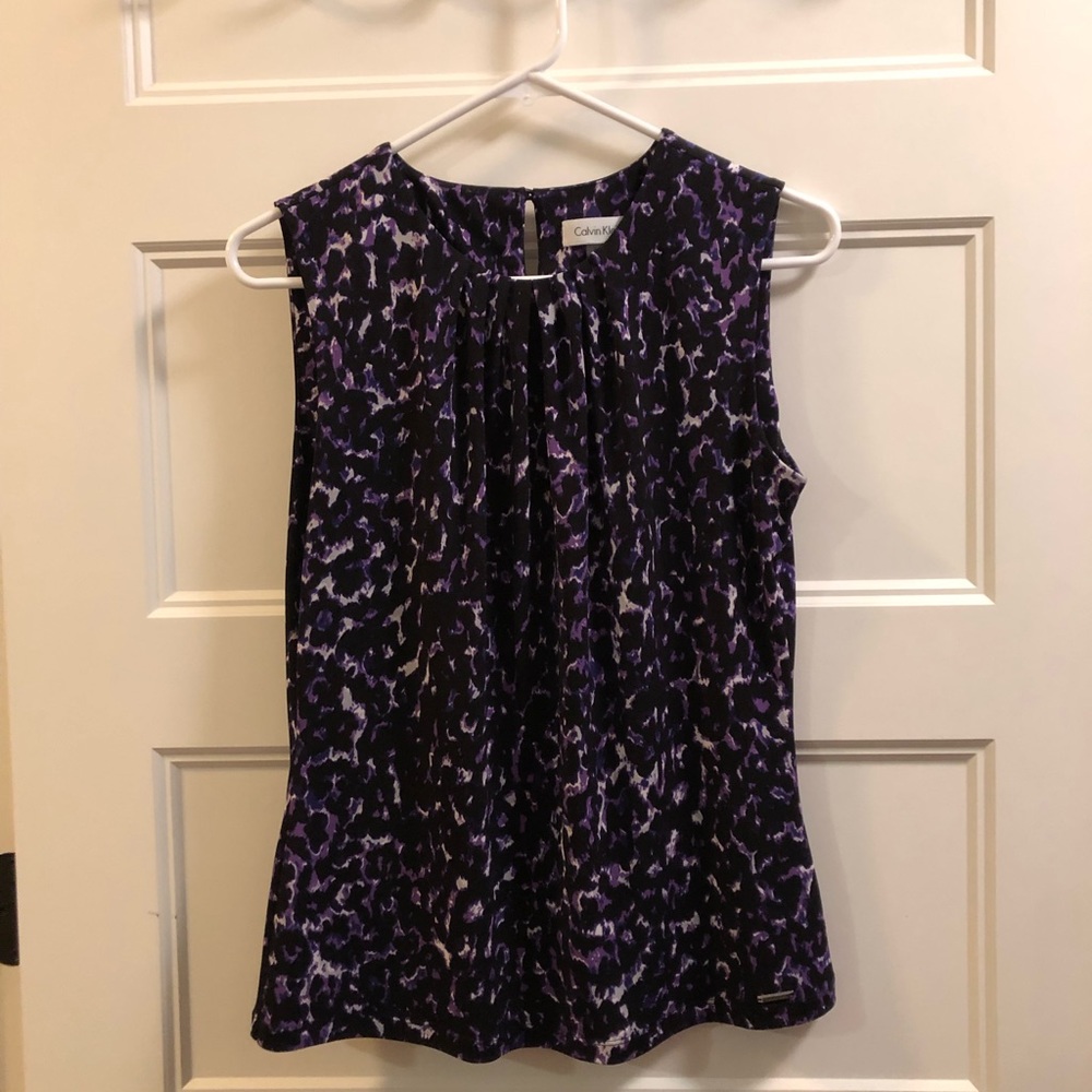 Calvin Klein camisole - purple leopard! M